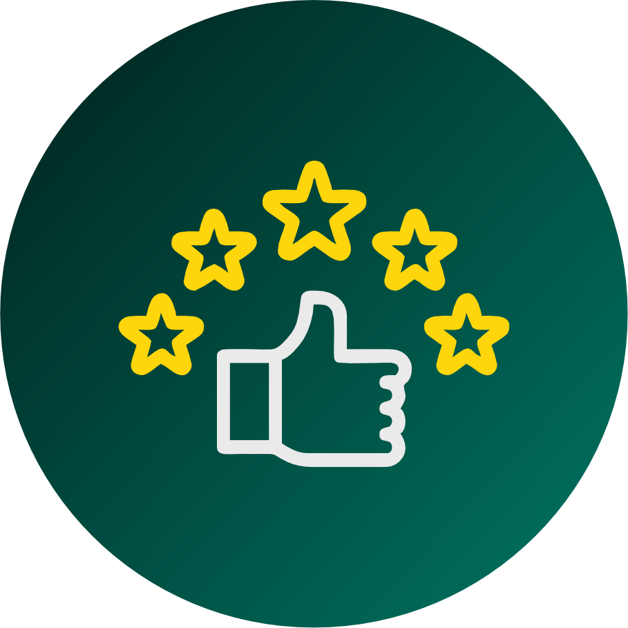 Stars and Thumb Icon