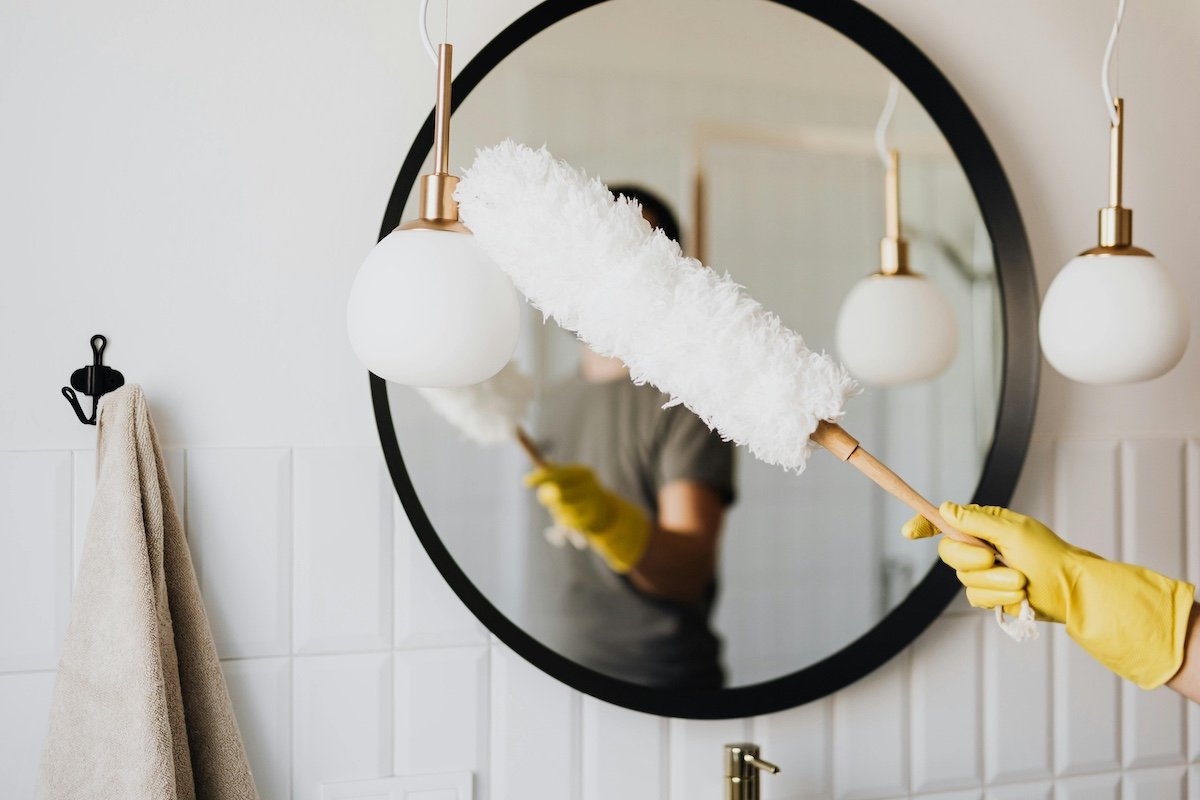 Detailed glass and shower cleaning