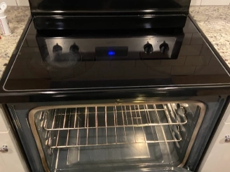 Black clean open oven